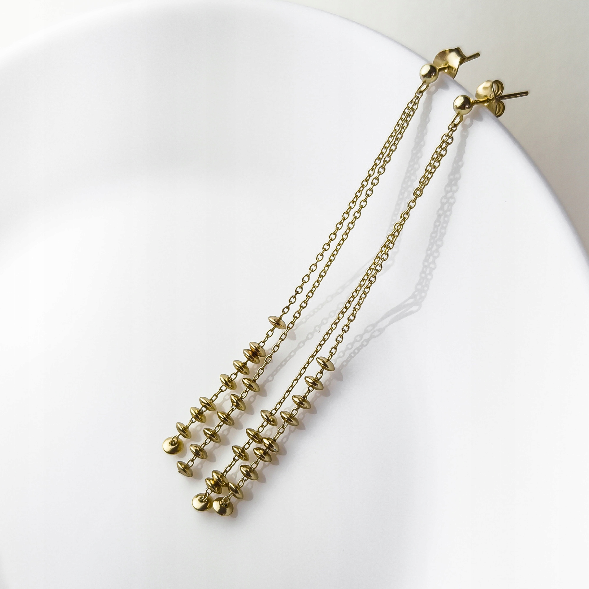 Pozlacené řetízkové náušnice ryzost 925