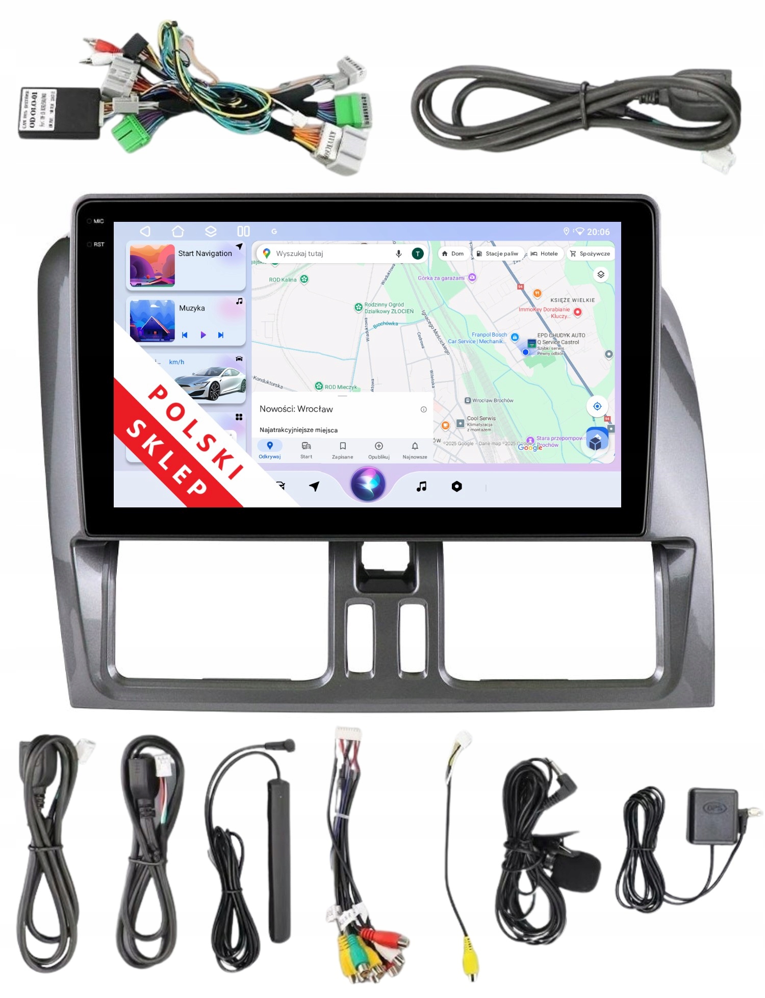 Rádio 2DIN Navigace Android Volvo XC60 1 A 6/128 Gb Dsp Carplay Lte