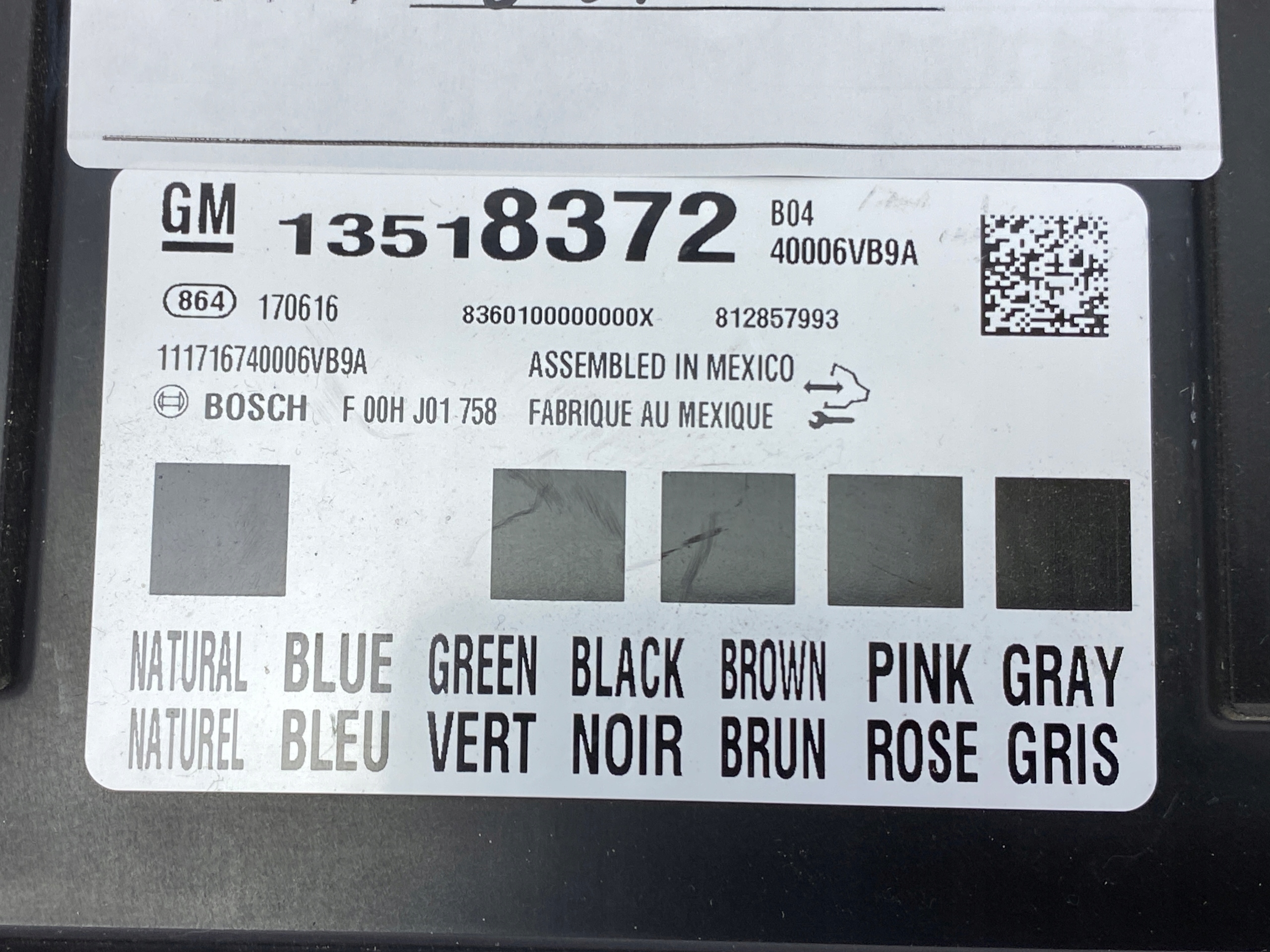 Unité commande confort Chevrolet Camaro 2016+ USA