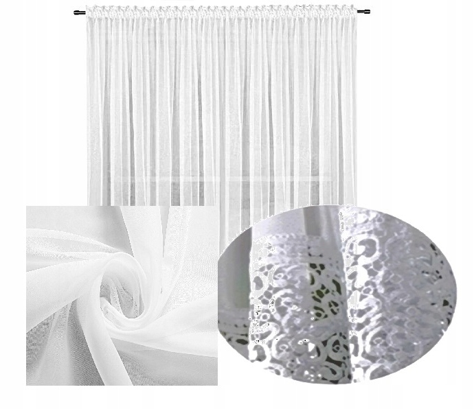 Firana Balkonowa 300 X 240 CM Firany Gipiura