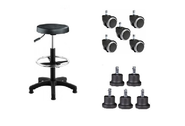 Otočná stolička s pracovným kolesom, priemyselná stolička, vysoká, Zadarmo