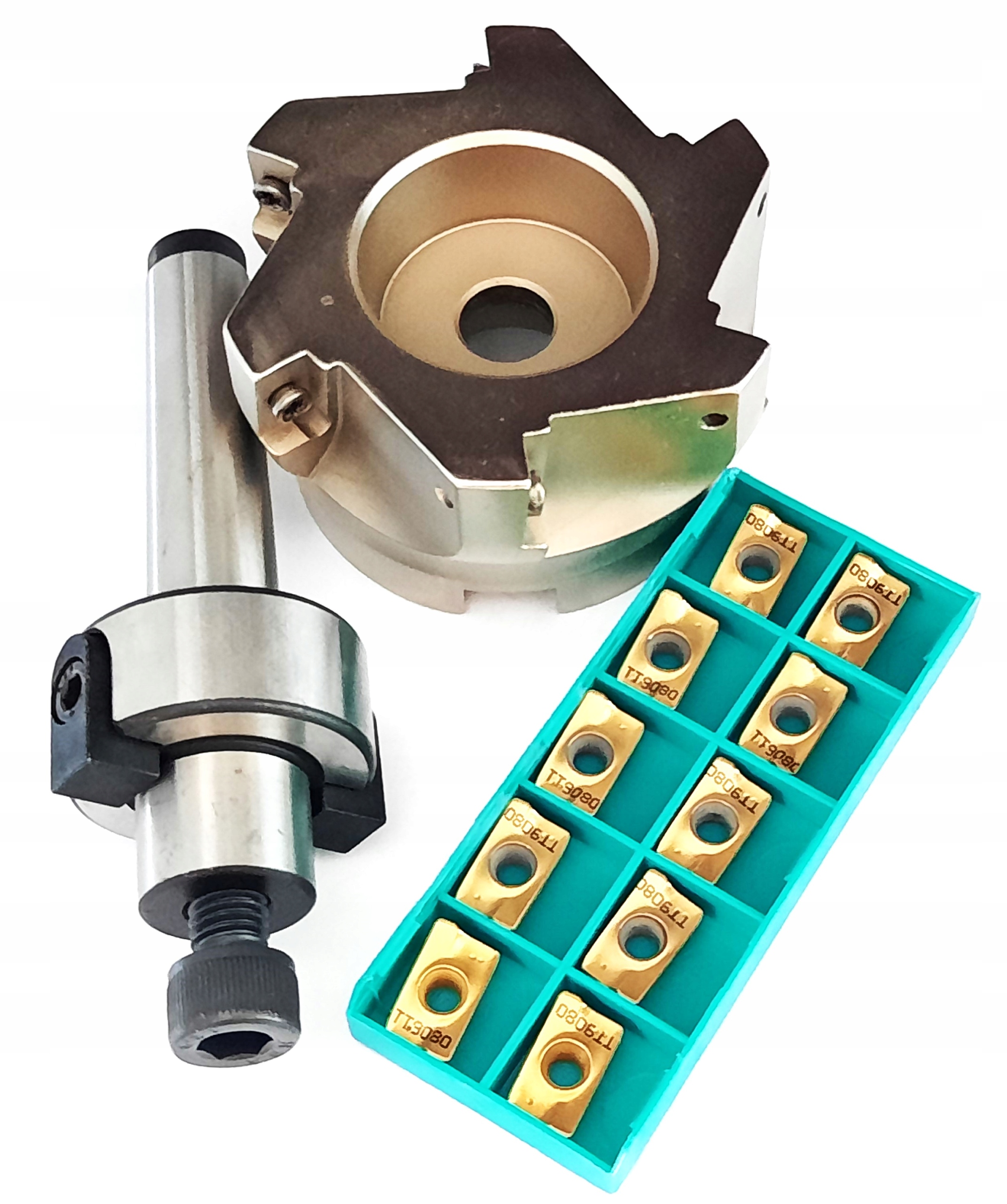 Głowica Frezerska Frezarska fi 80 Apkt 1604 10 Płytek Trzpień MK4