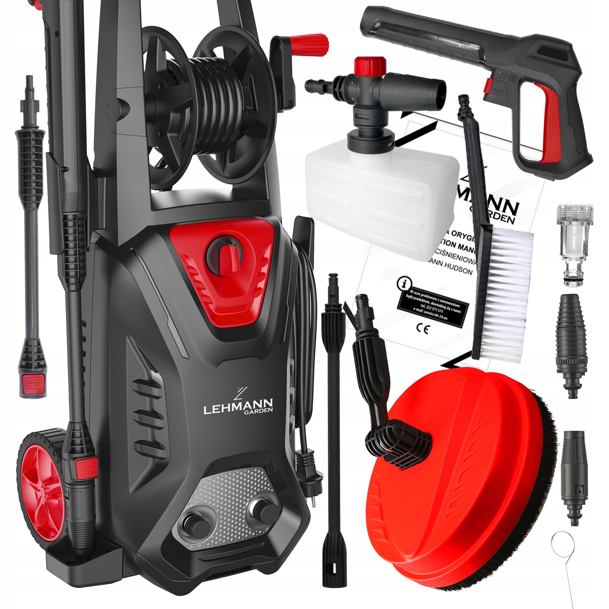 Myjka Ciśnieniowa Samossąca Hudson 260barEW Alu Pompa Zestaw Szczotka Patio