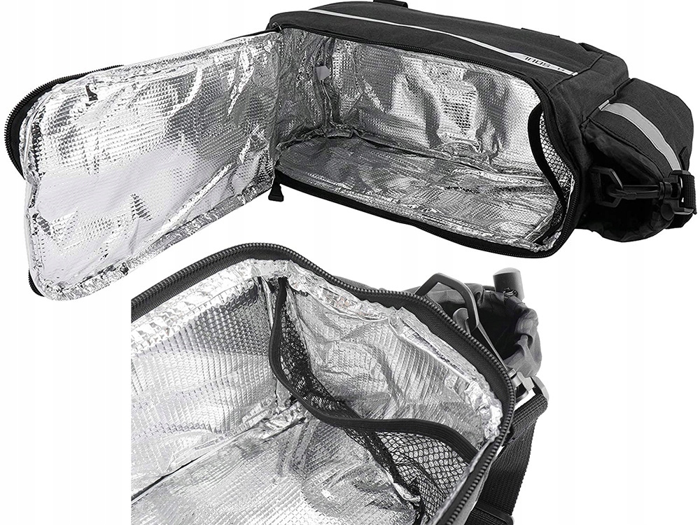 TORBA ROWEROWA TERMICZNA NA BAGAŻNIK SAKWA ROWER Materiał dominujący poliester