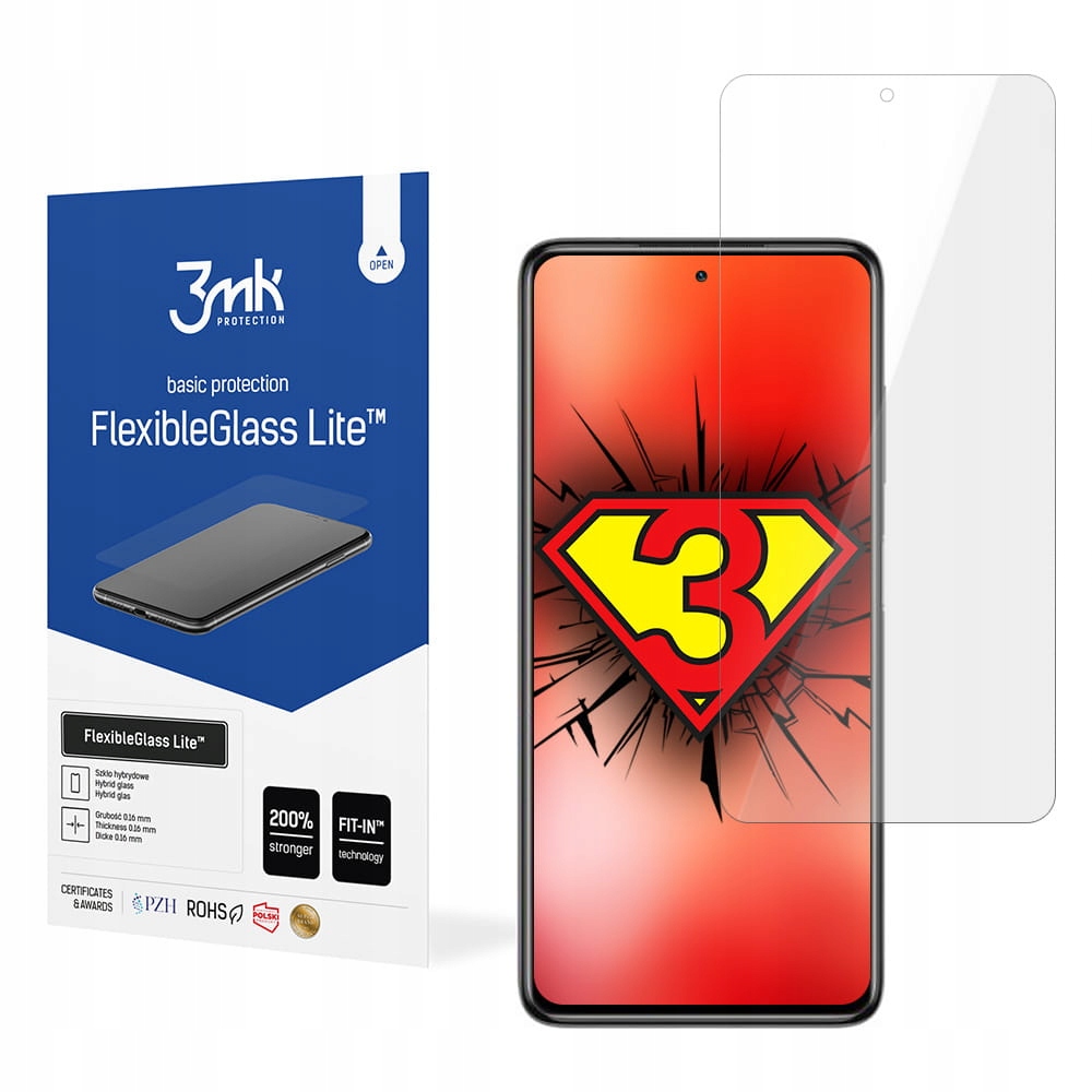 

Niepękające szkło hybrydowe do Xiaomi Poco X3 3mk
