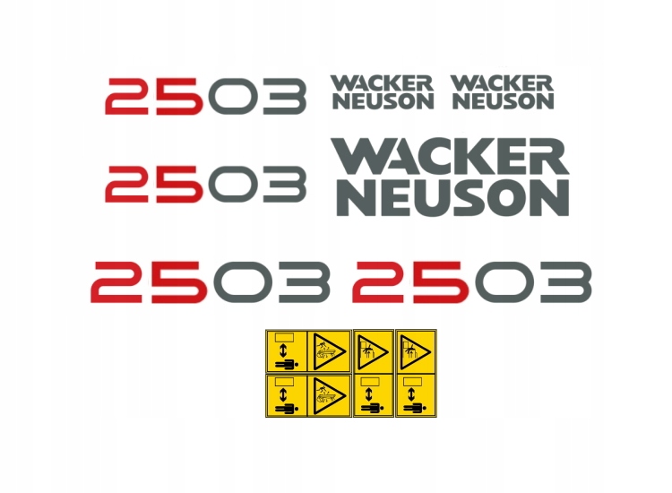Samolepky s nálepkou Wacker Neuson 2503