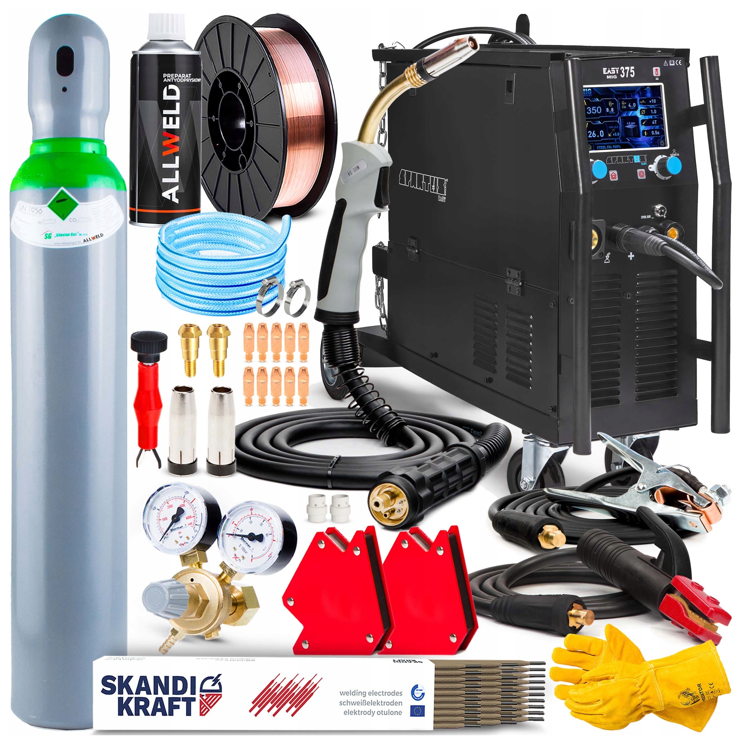 Svářečka Migomat Spartus Easy Mig 375 Mma Tig 400V 350A Synergie Igbt 4R