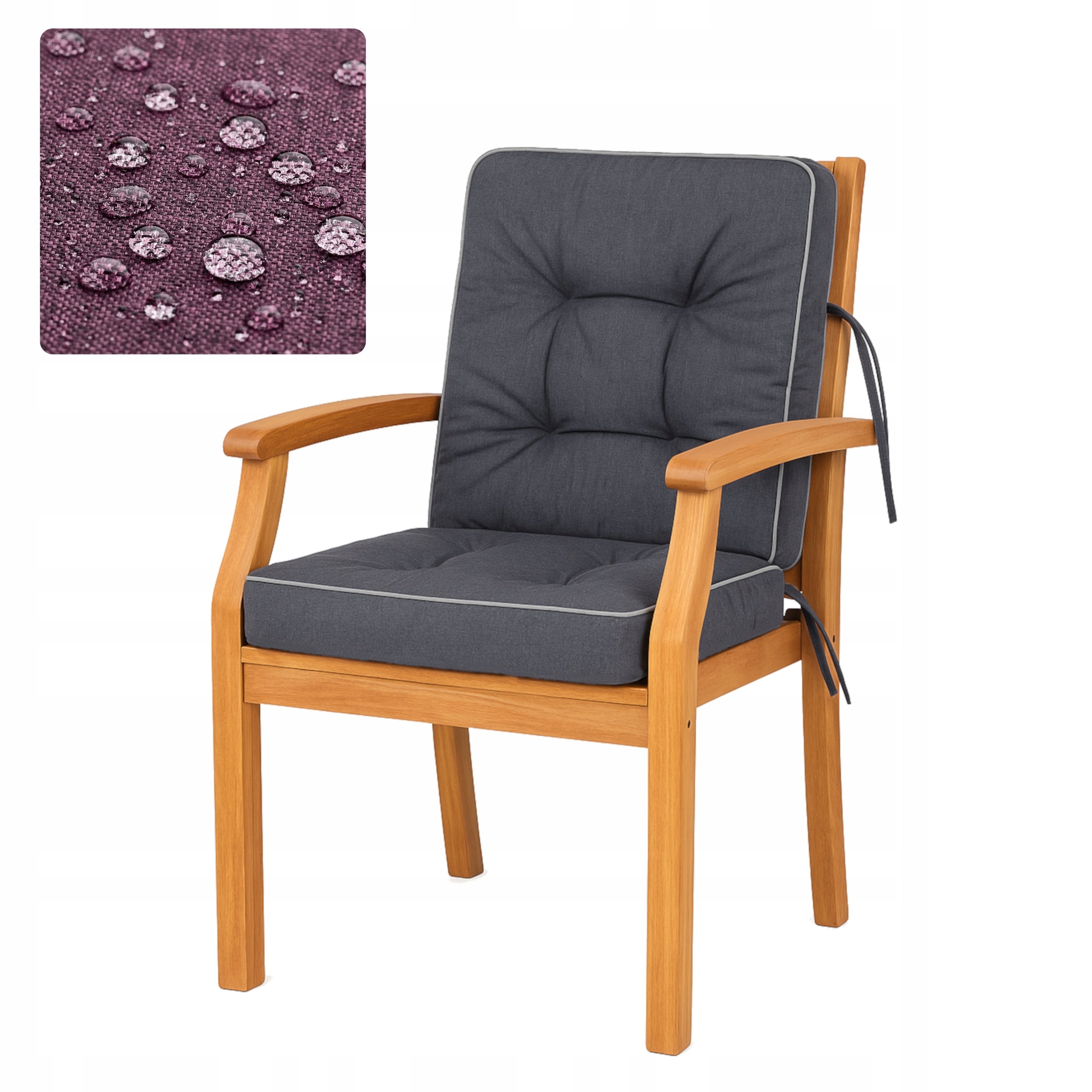 Polštář na zahradní židli Poduška na houpačku Zahradní Lehátko šířka 60 cm