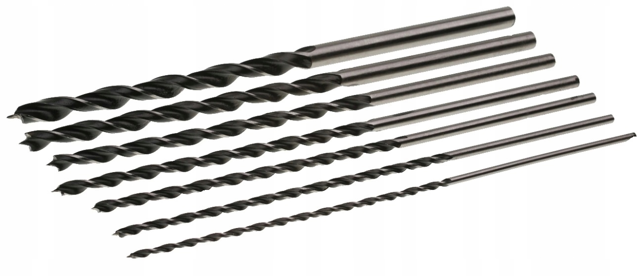 WIERTŁA DO DREWNA 4; 5; 6; 7; 8; 10; 12 300mm 7szt