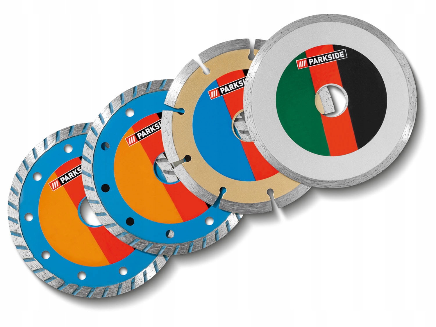

Tarcze diamentowe Zestaw Parkside 125mm 4szt.