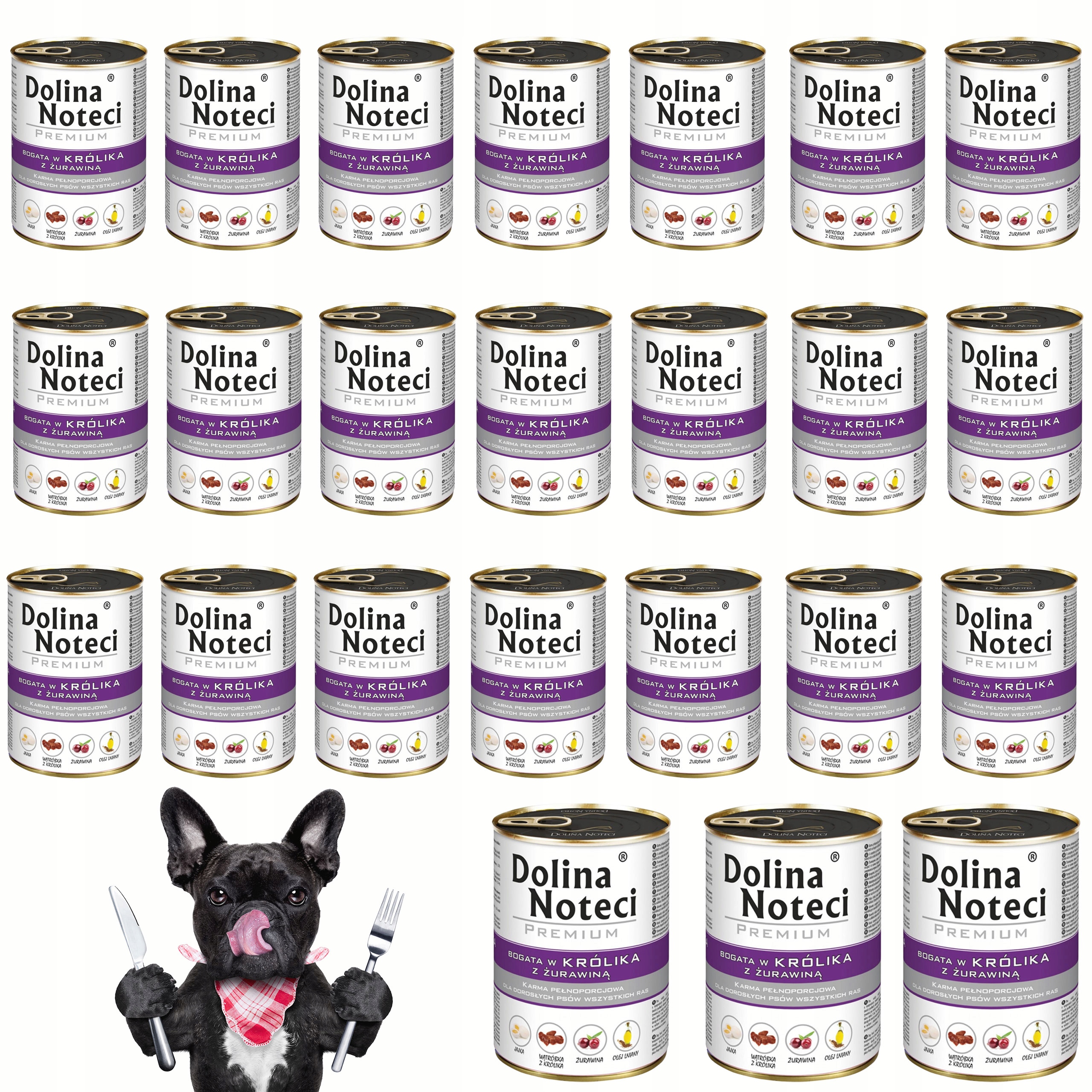 Dolina Noteci Premium Krmivo pro psa Králík 24x400g