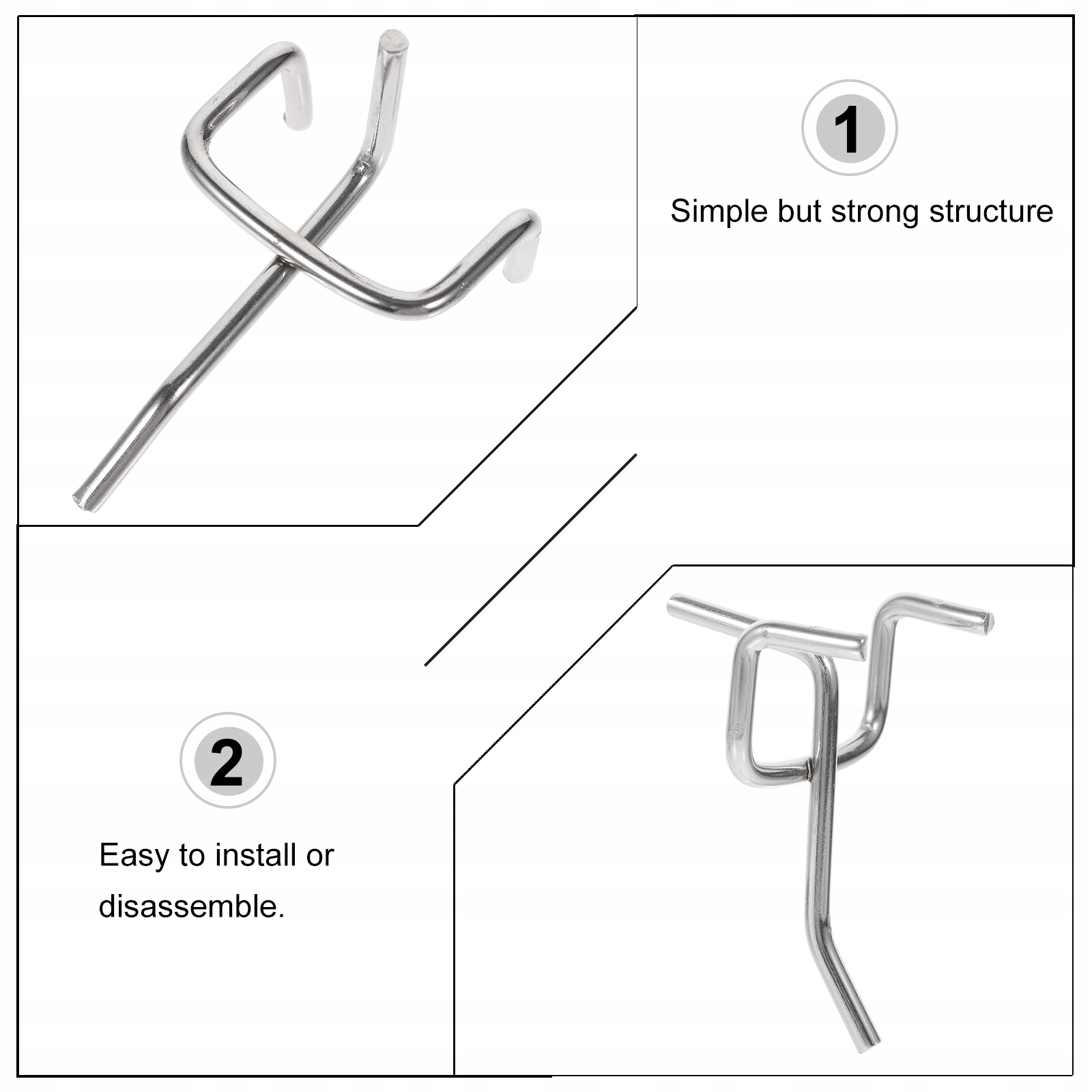 50 Haczyków z blachy perforowanej Metalowa tablica Marka inna