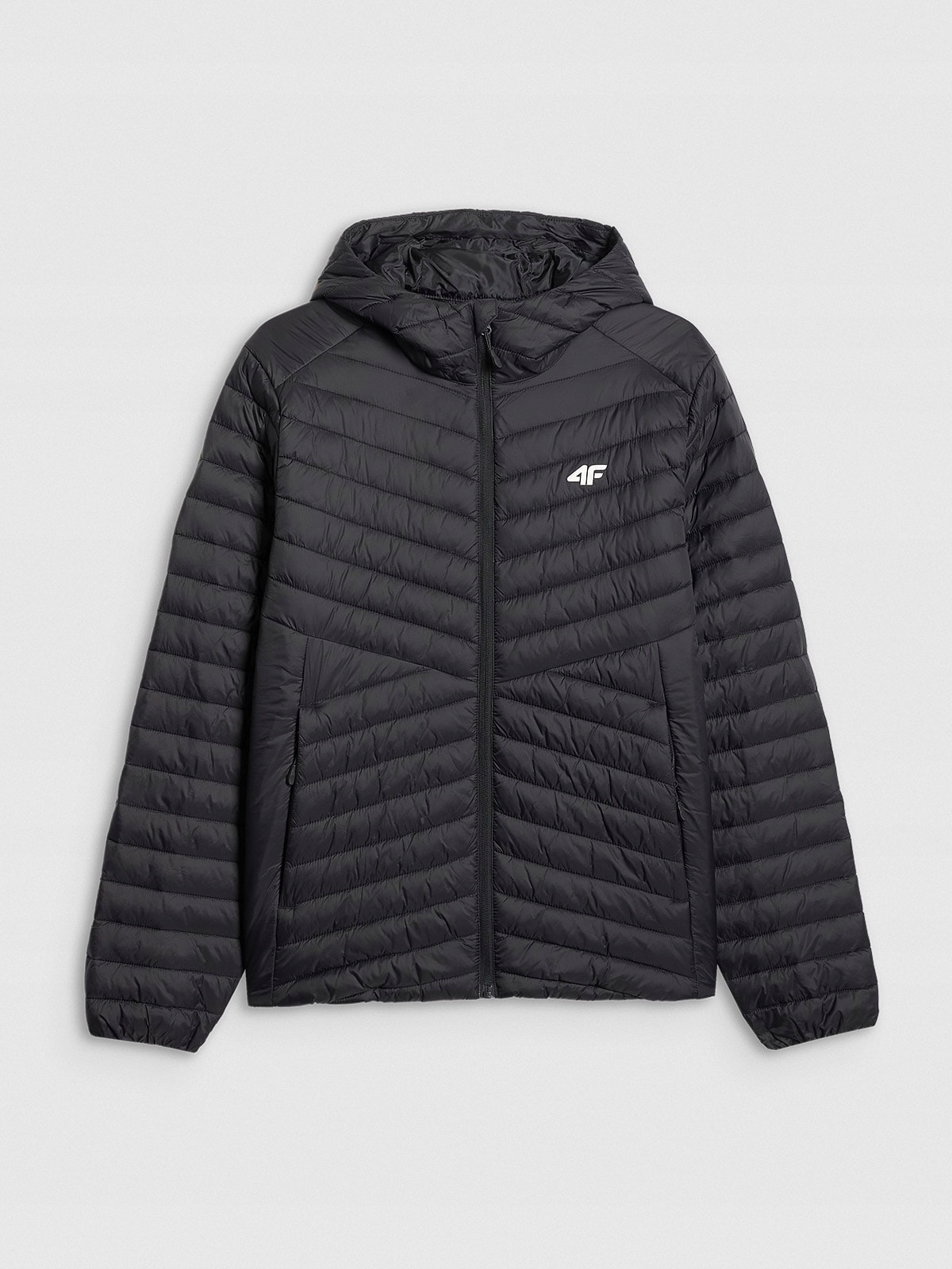 4F Pánská Péřová Bunda Černá Regular Hydrofobní 3XL