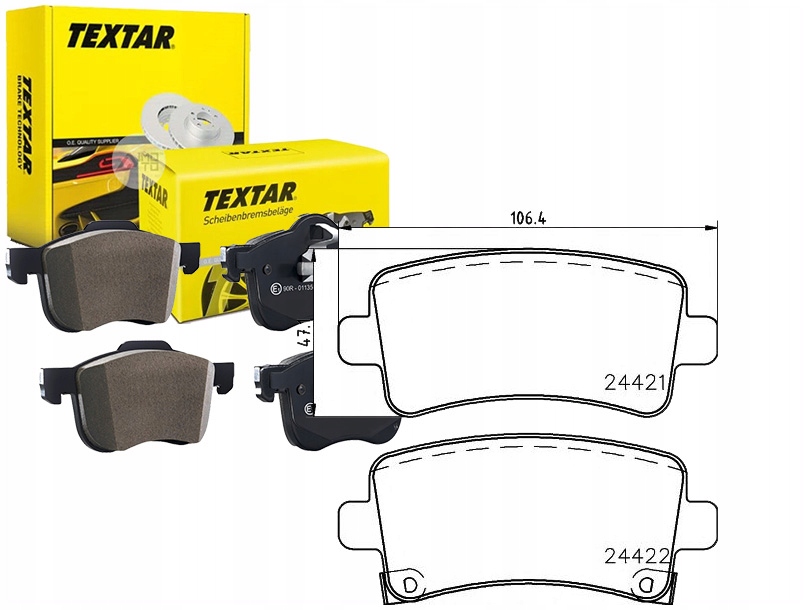 Textar Brzdové Destičky Přední 2534801 Kia Rio III IV Hyundai i30 i40 Tucson