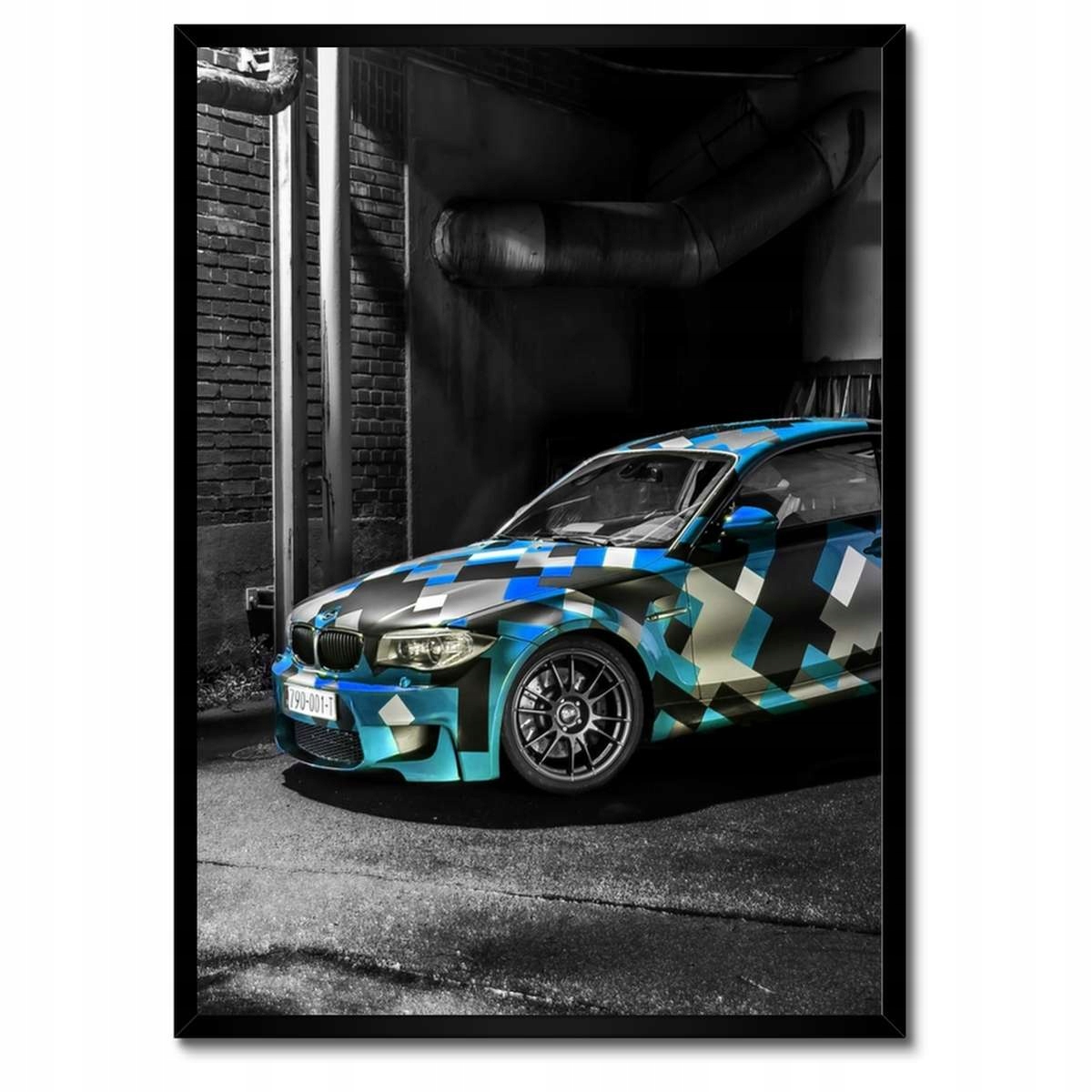 Plakáty v rámu 50x70 Tyrkysové Bmw