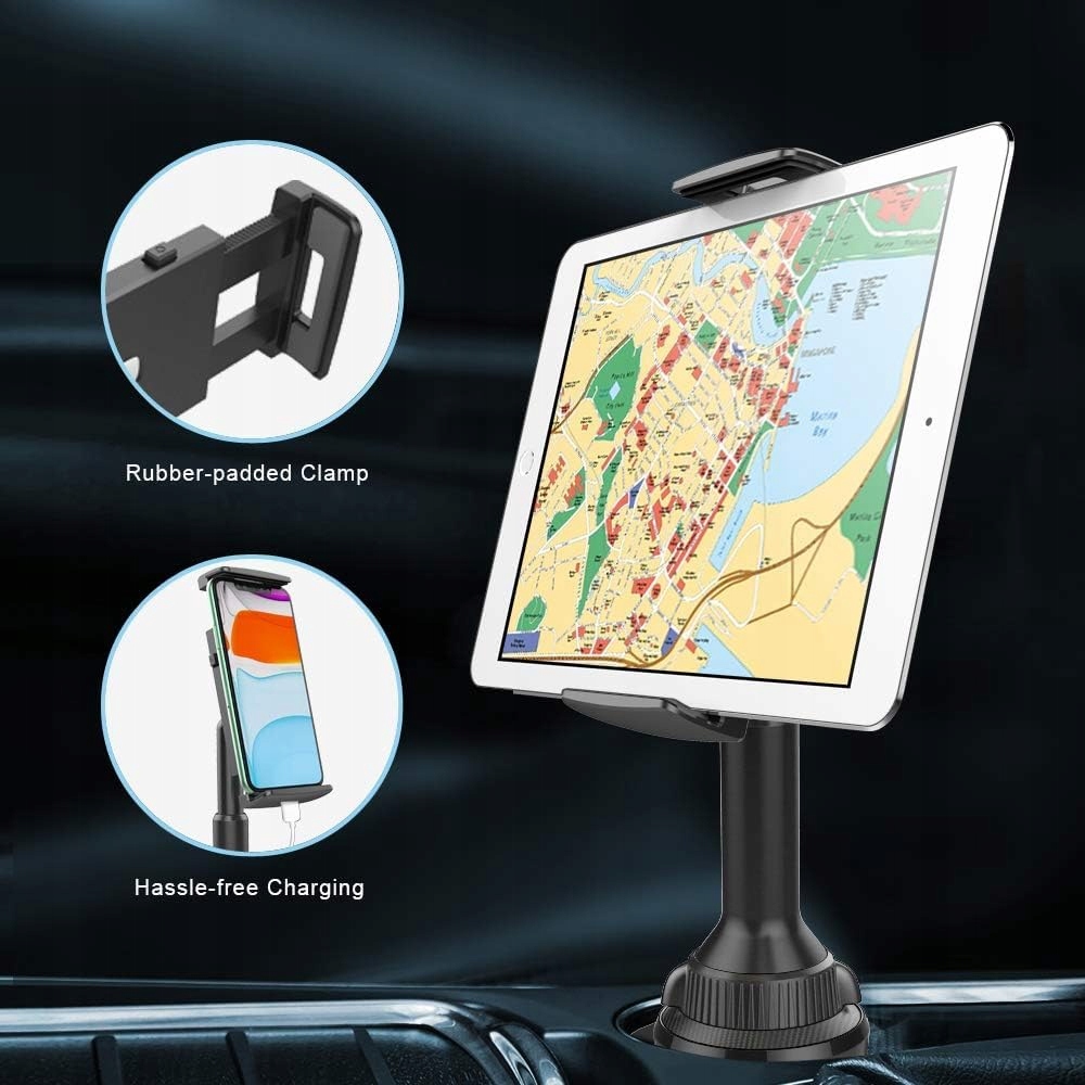 APPS2CAR Uchwyt Samochodowy 2w1 Na Tablet I Telefon Regulowany Do 11 Cali — miniatura 8