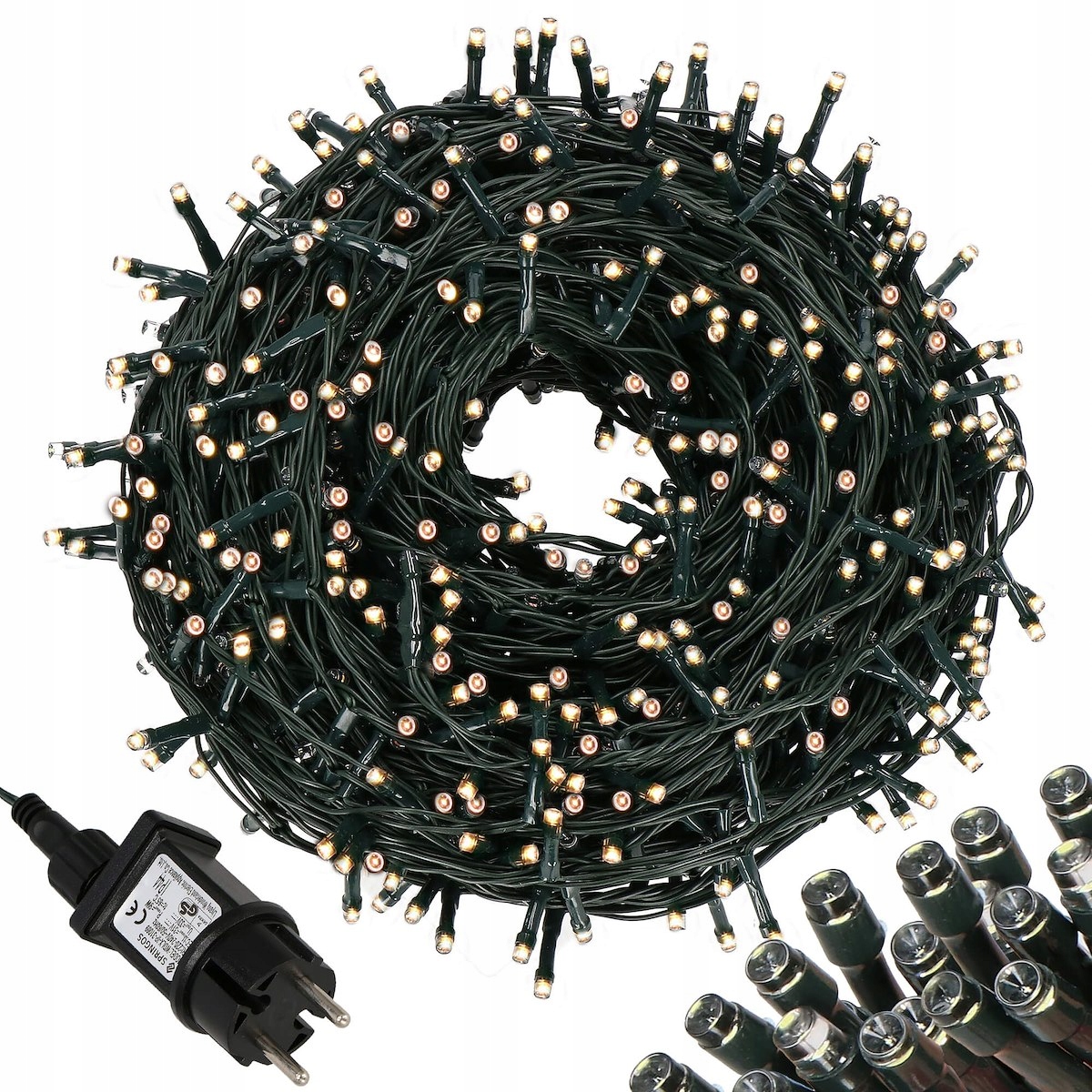 

Światełka Choinkę Lampki Choinkowe 1000LED Ciepłe