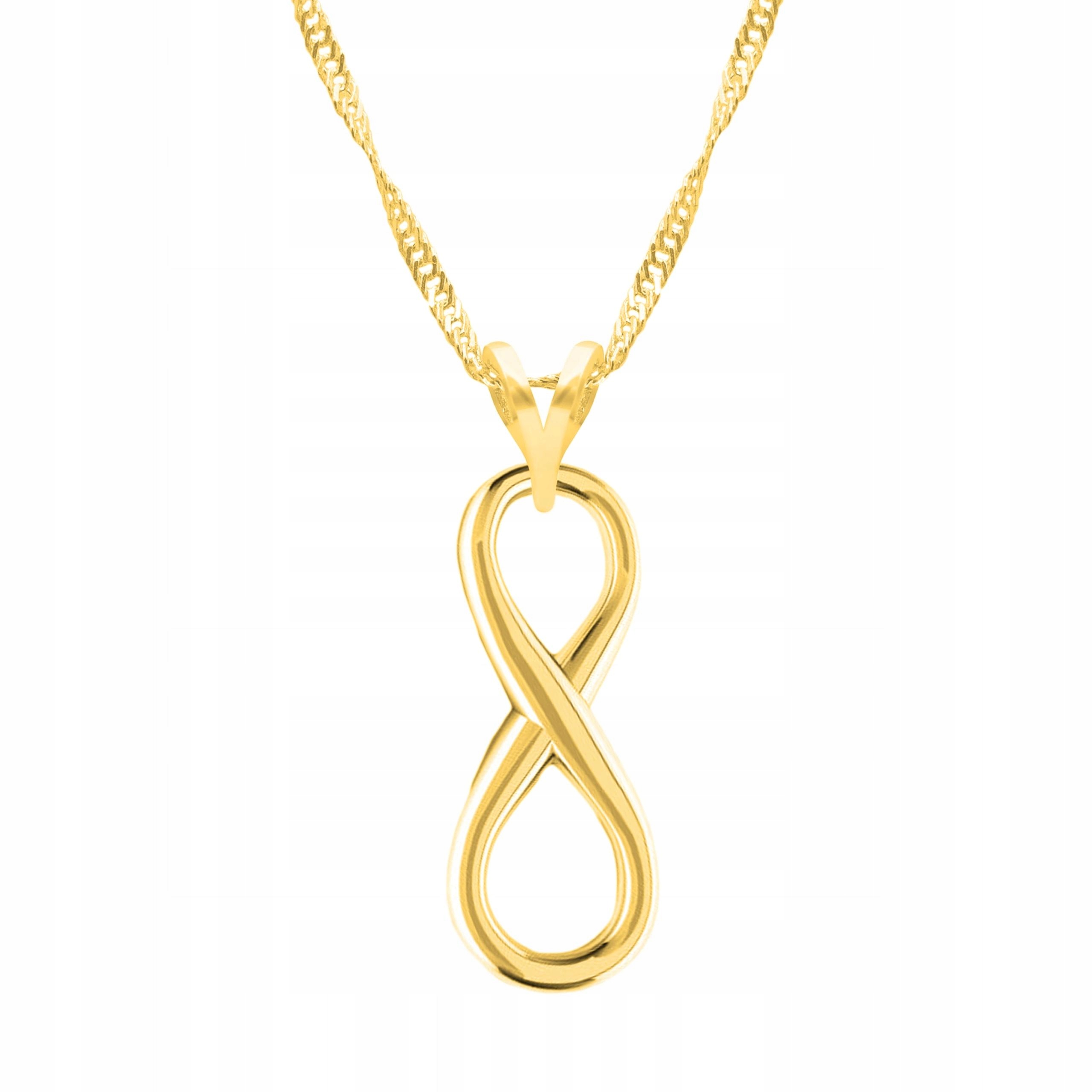 Zlatý náhrdelník Symbol s nekonečnem Nekonečno Stříbro 925