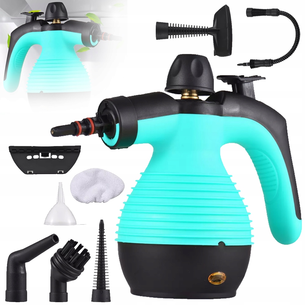 Myjka Parowa z 9 Akcesoriami do Czyszczenia Dywanów i Foteli Samochodowych