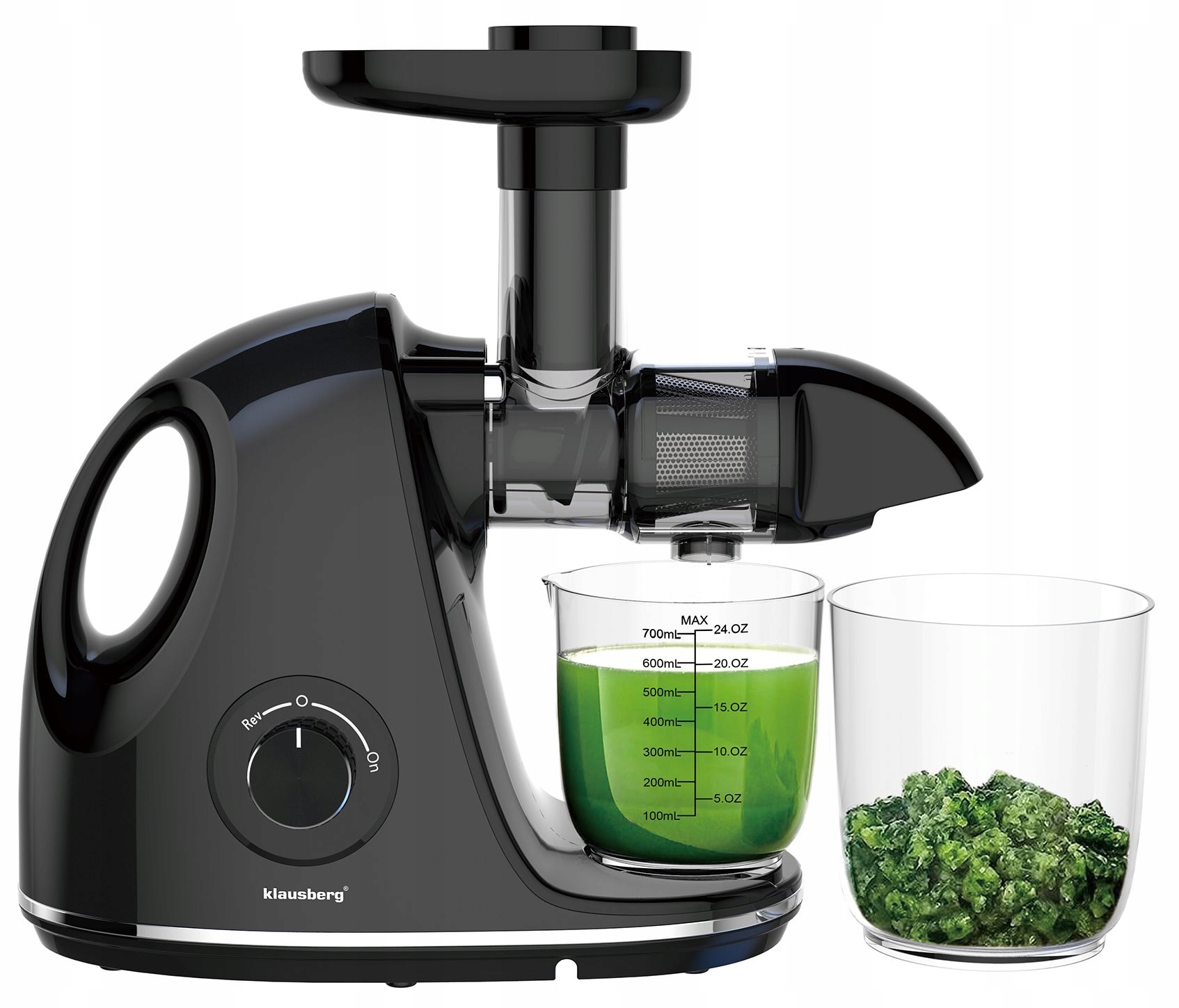 Pomalý odšťavovač 150 W Zeleninová šťava z ovocia Cold Press Klausberg 7861