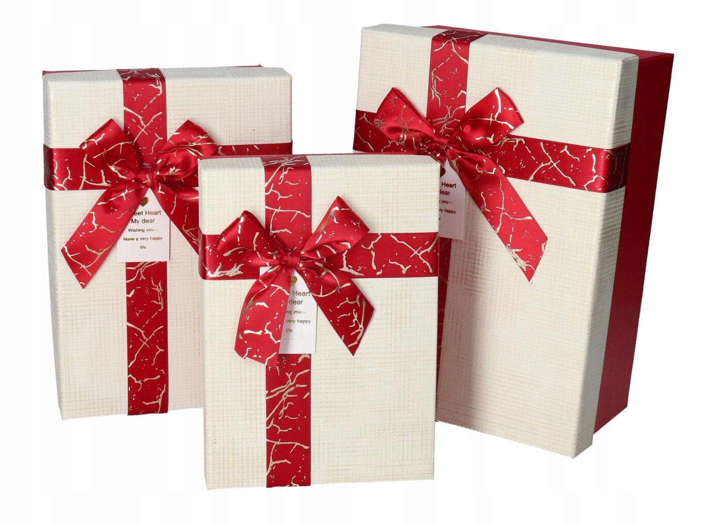 PUDEŁKO PREZENTOWE DEKORACYJNE OZDOBA PREZENT 3SZT