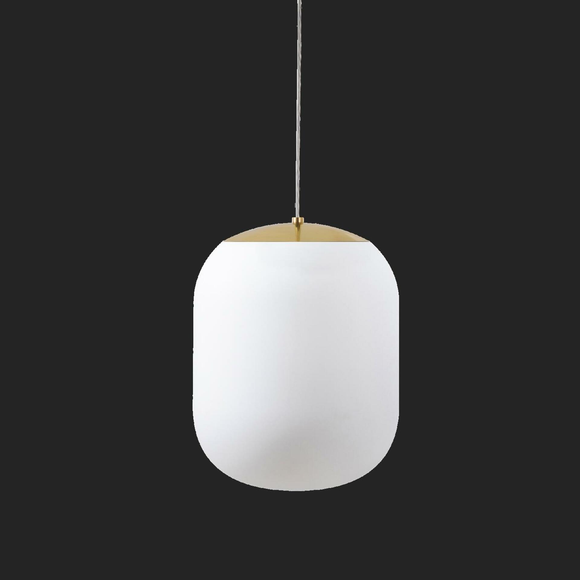 Osmont 62385 Tania S1 Hp závesné sklenené svietidlo mosadz leštená biela IP4