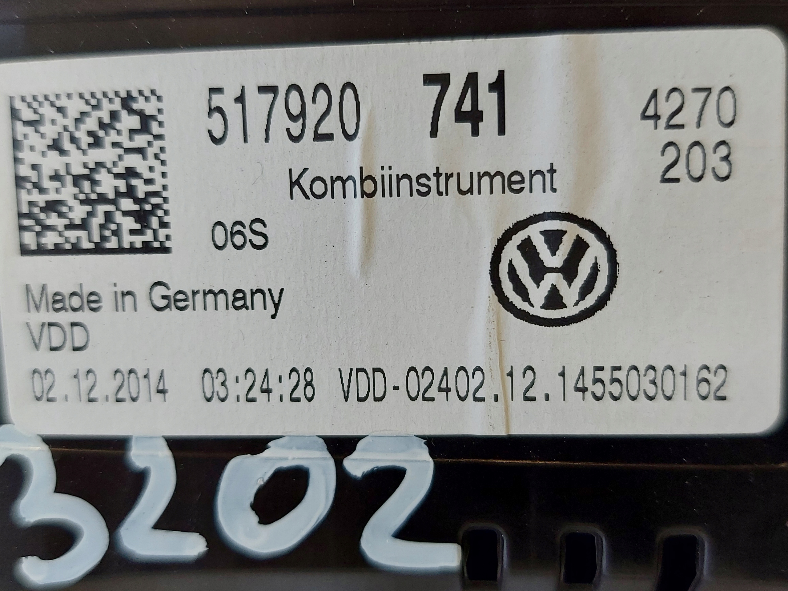 dials clock GOLF SPORT VAN 2015r 1.6 TDI 517920741