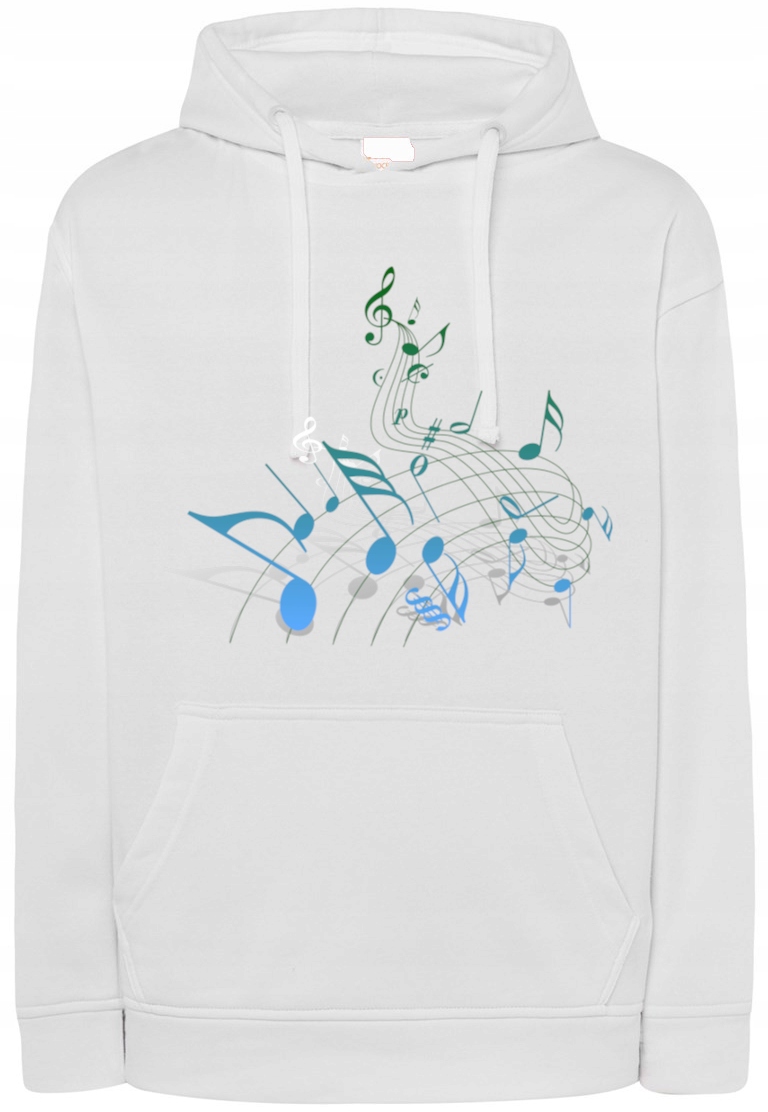 Mikina s barevným potiskem Nutky Noty Hudba vel. 3XL