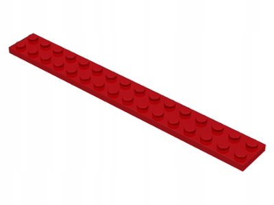 

Lego 4282 Płytka 2x16 czerwona Nowa (5g)