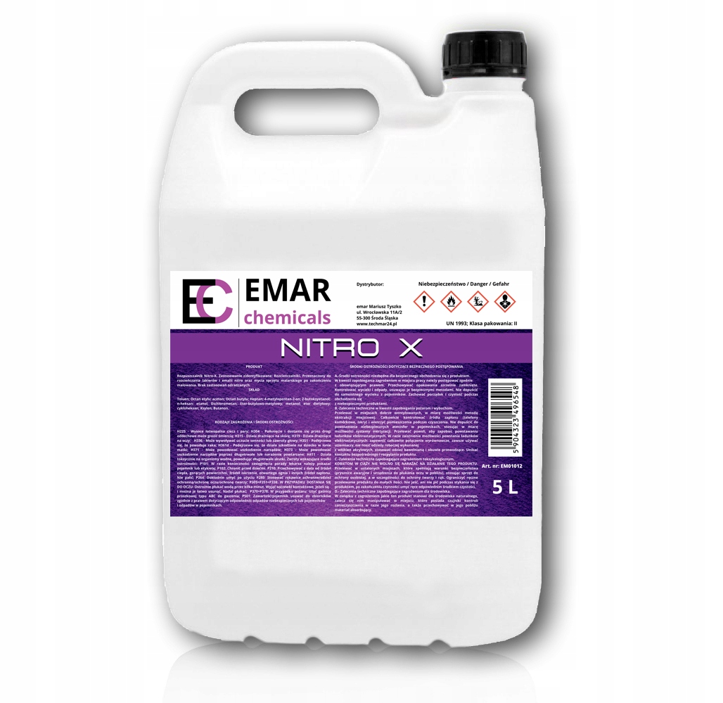 NITRO Rozpuszczalnik ROZCIENCZALNIK 10l Producent Emar Chemicals
