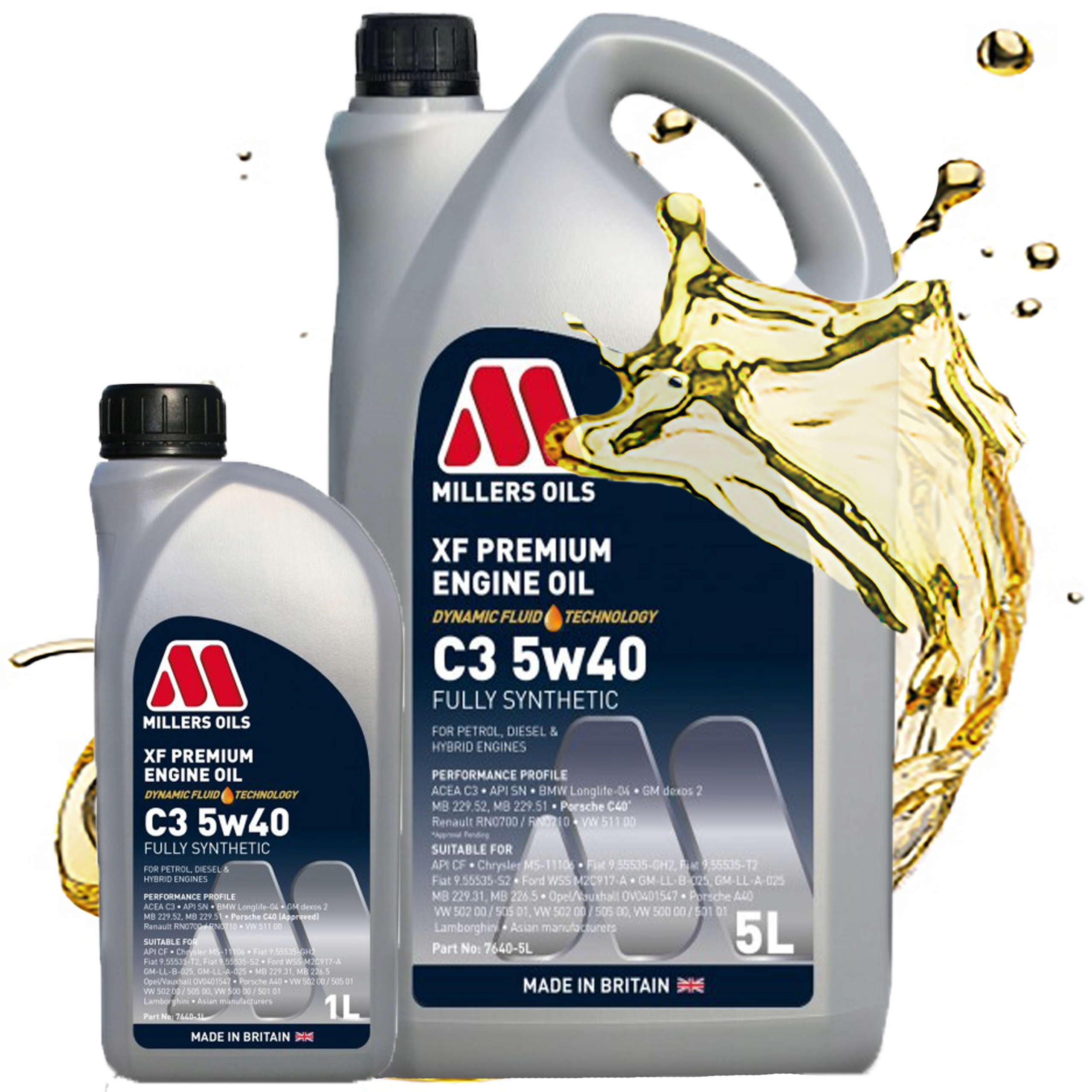 Syntetický Motorový Olej Millers Oils Xf Premium C3 Dft 5v40 6L