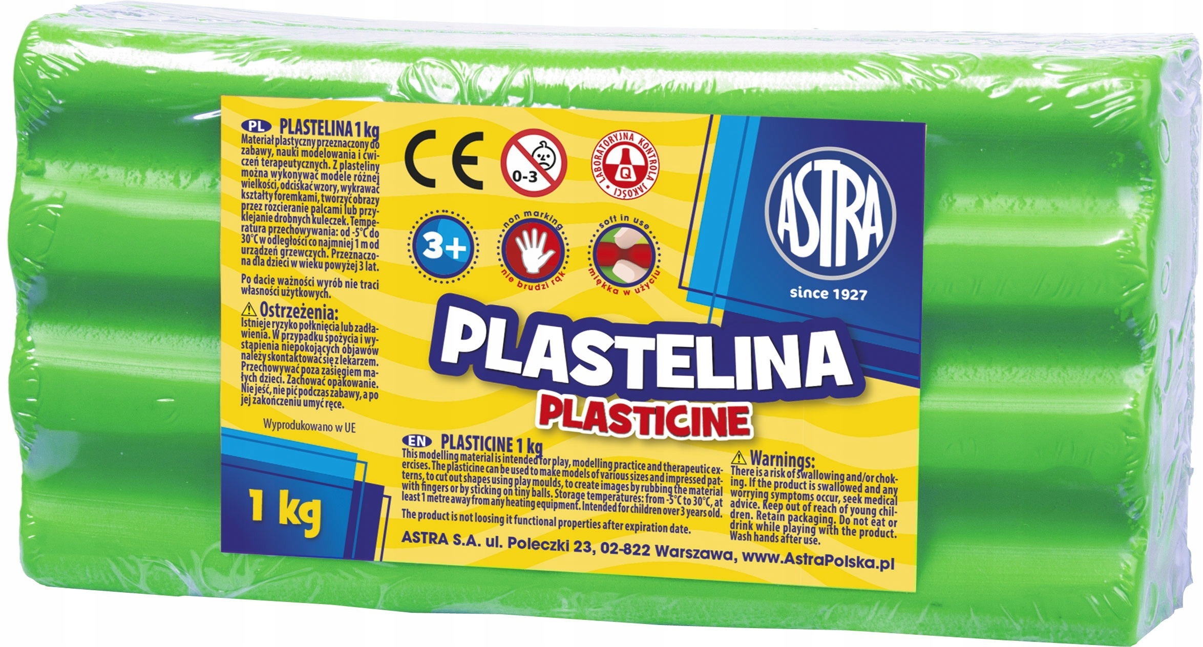 

Plastelina 1kg Astra Seledynowa