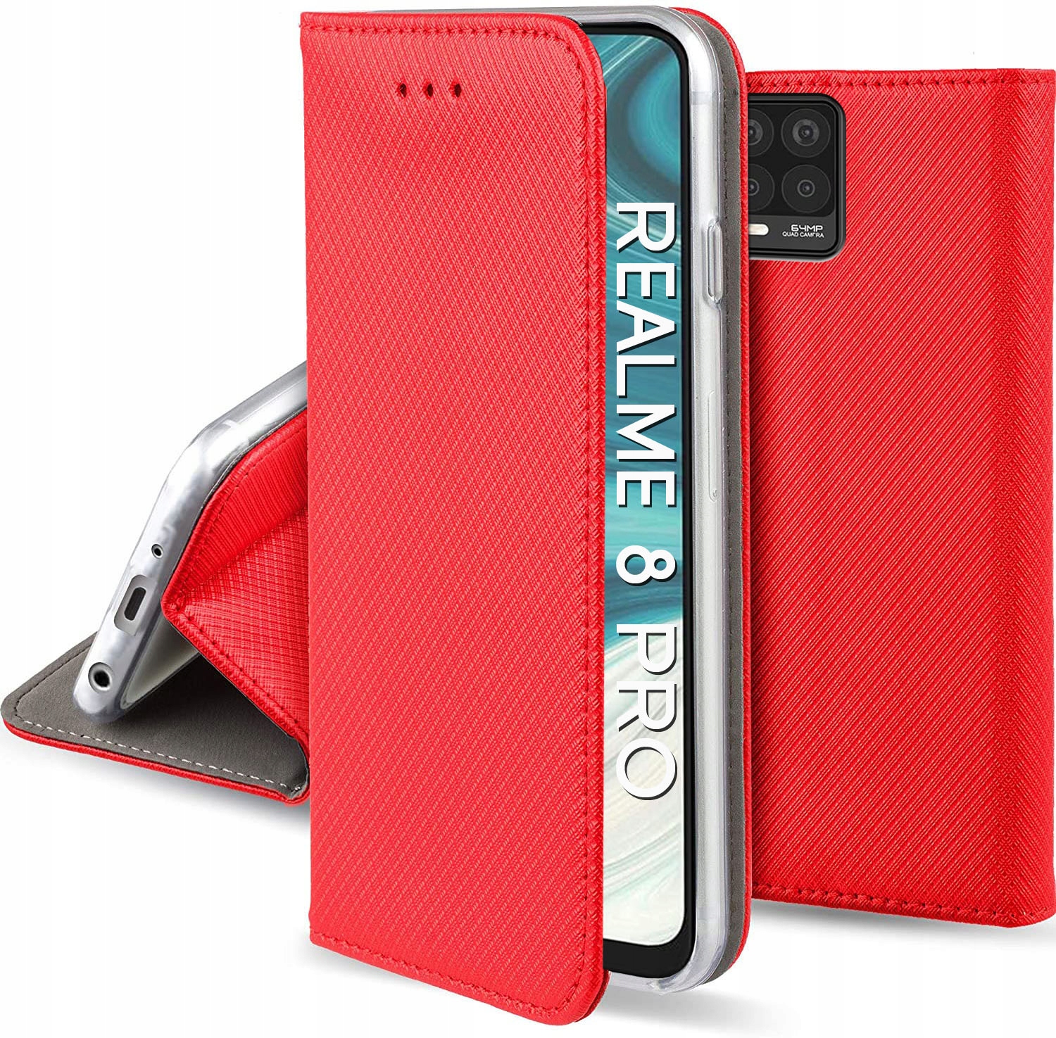 

Etui do Realme 8 8 Pro Smart Magnet Case Szkło