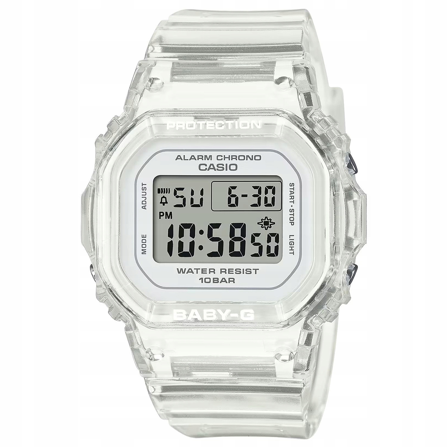 Dámské hodinky Casio Baby-G BGD-565US-7ER s bezbarvým řemínkem