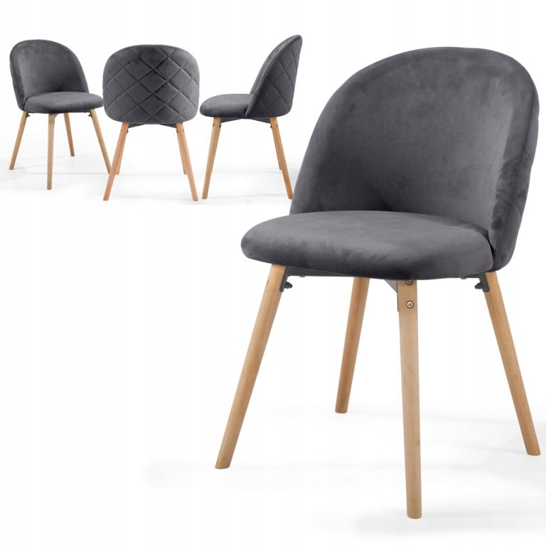 Miadomodo Sada 2 Jedálenských Stoličiek, Tmavosivá