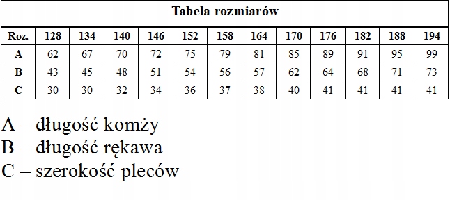 Komża ministrancka, komeżka r. 134, 140, 146 cm EAN (GTIN) 00001872