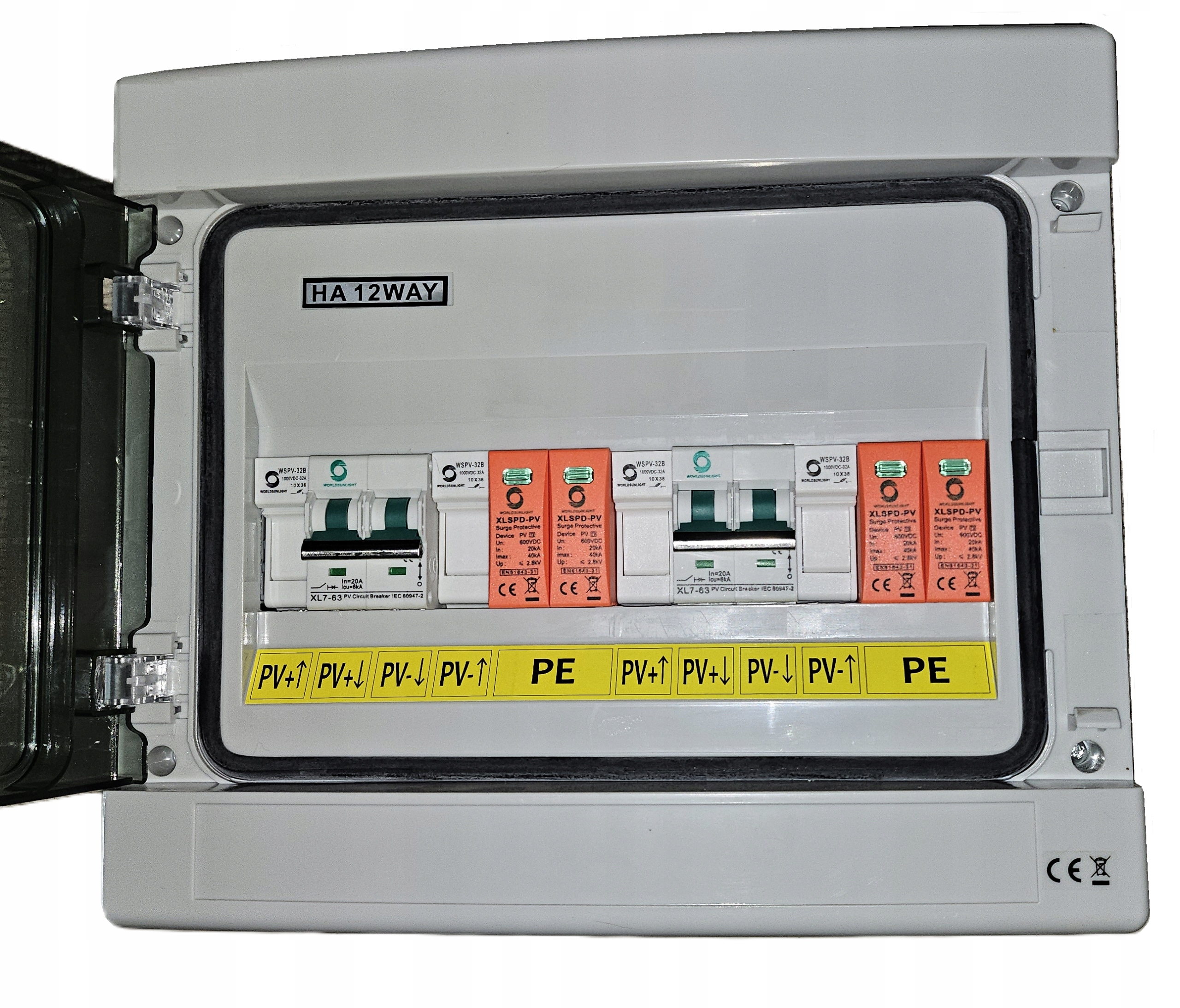 Kpl. Rozdzielnica IP65 Zasilania DC 500V Pv Fotowoltaiki 2 String