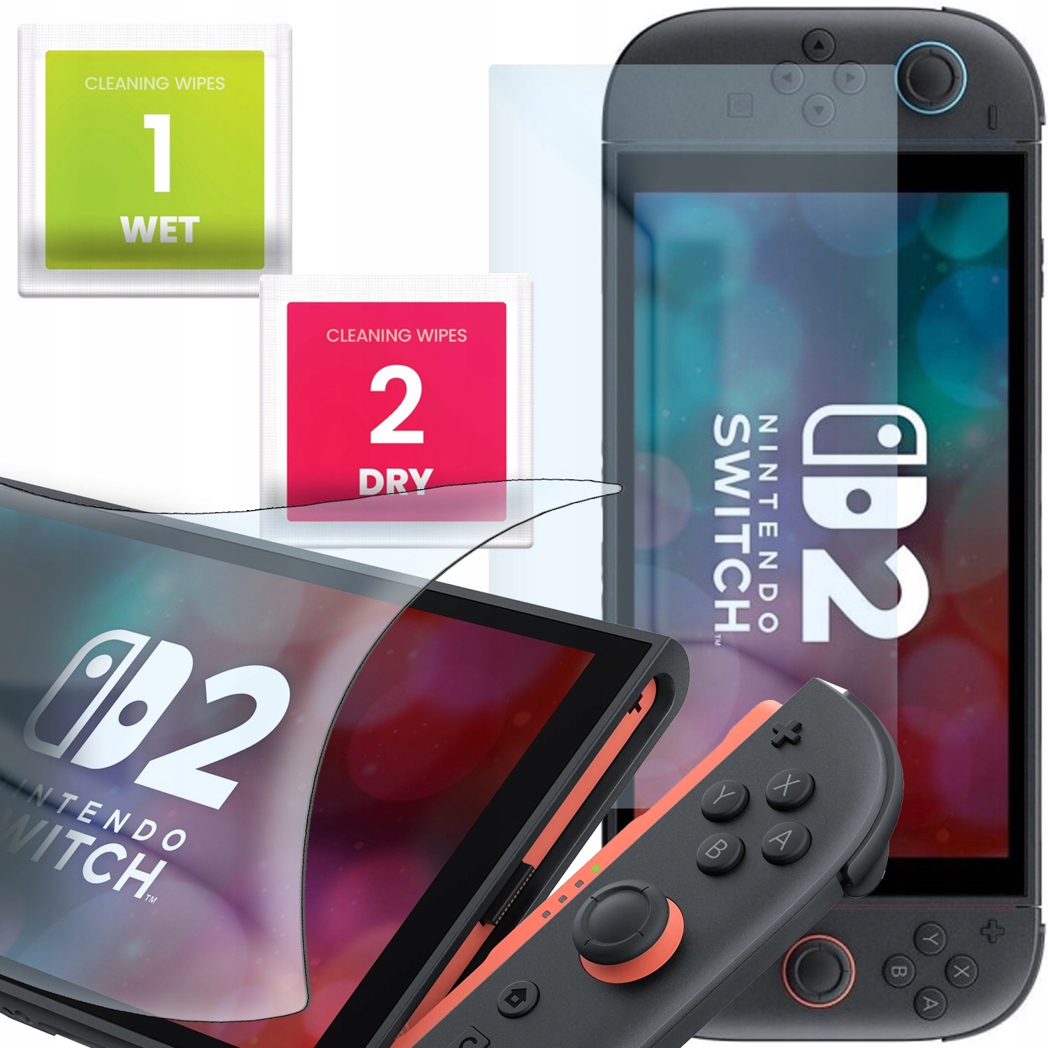 Szkło Hybrydowe Do Nintendo Switch 2 (Ochronne, Szybka 9H, Na Ekran, 2.5D)