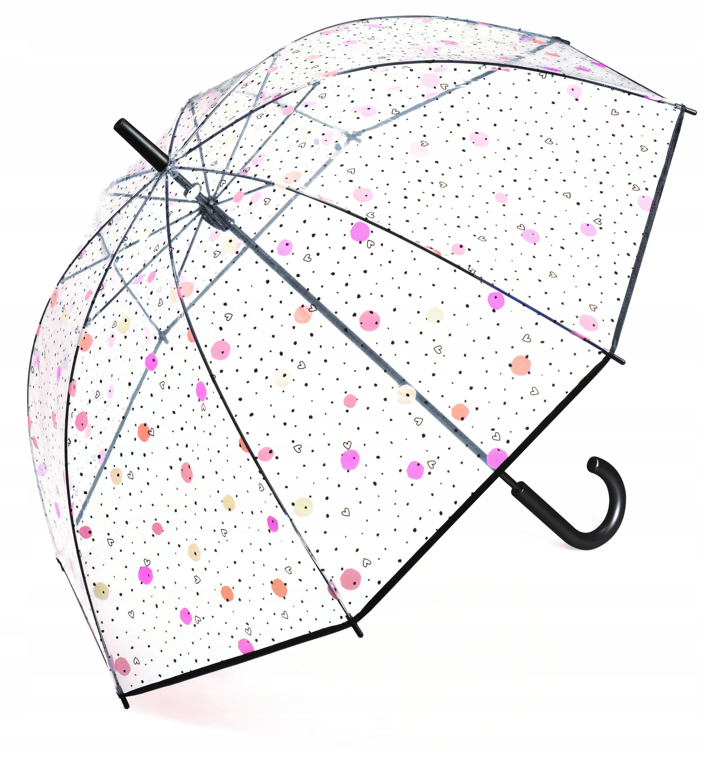 

Parasol długi Happy rain Long transparentny serca