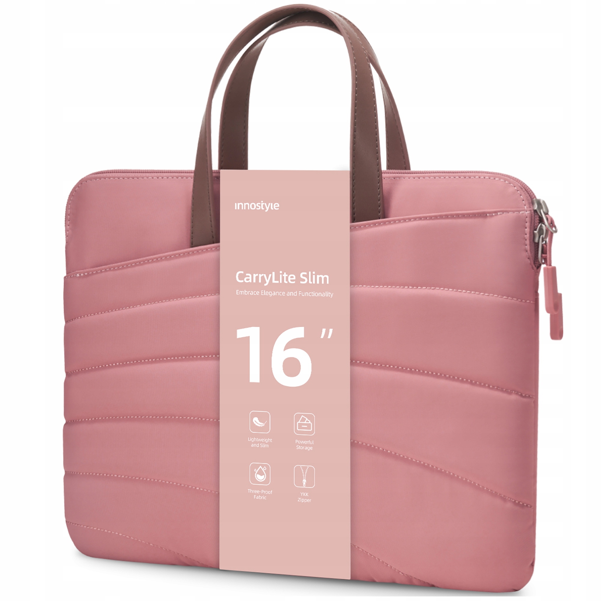 Torba na laptopa Innostyle CarryLite Slim różowa wodoodporna do 16