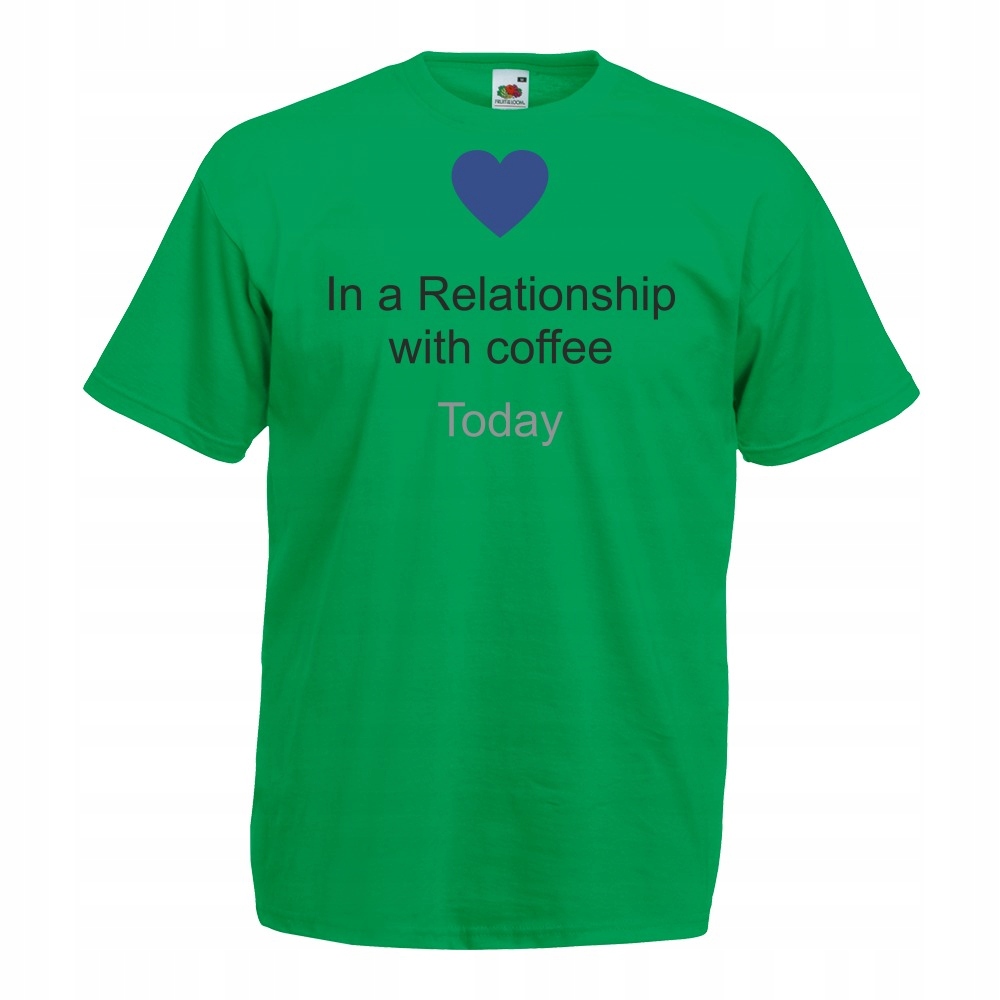 

Koszulka zabawna kawa kawosz coffee L zielona