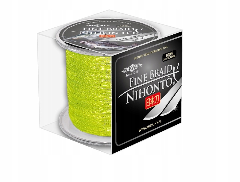 Mikado Nihonto Fine Braid 0,06mm 300m fluo żółta