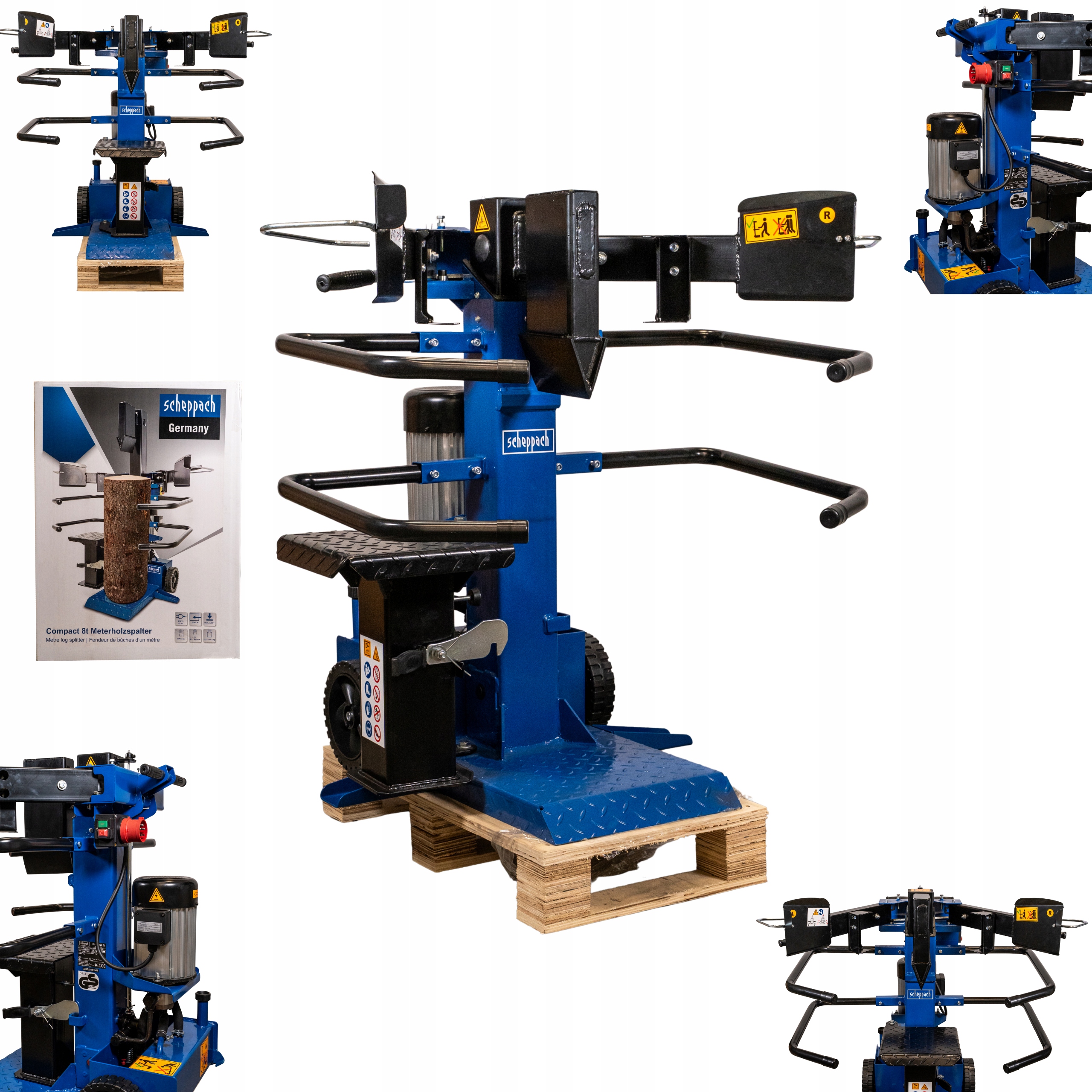 Łuparka do Drewna Hydrauliczna Pionowa Scheppach Compact 8T 3500 W 400 V