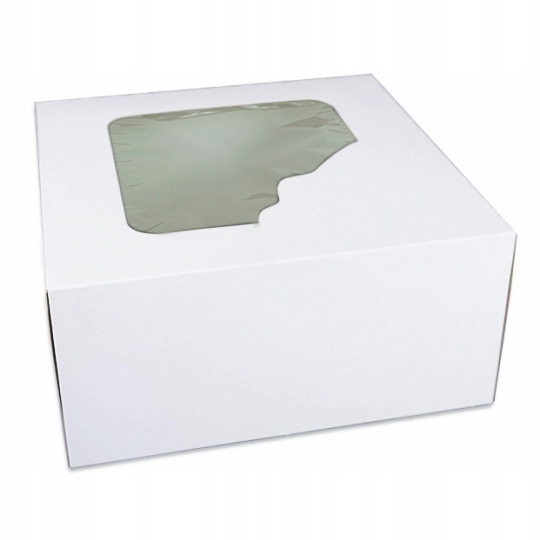 

pudełko na tort, ciasto okienkiem 25x25x12cm; 50x