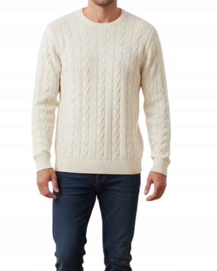 Svetr mikina Abercrombie Hollister XL svetr krémový