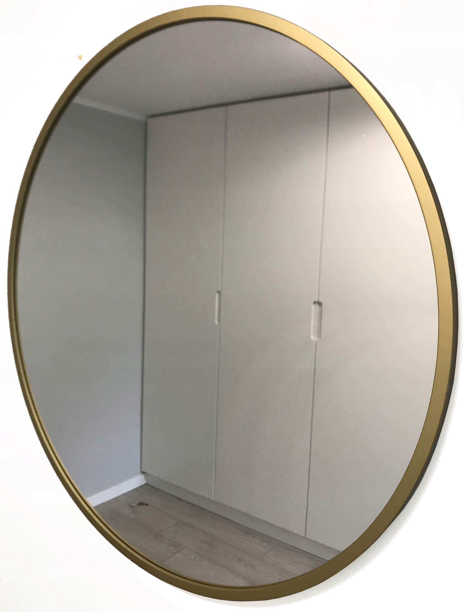 

Lustro Okrągłe Złote Loft 100 CM Gold