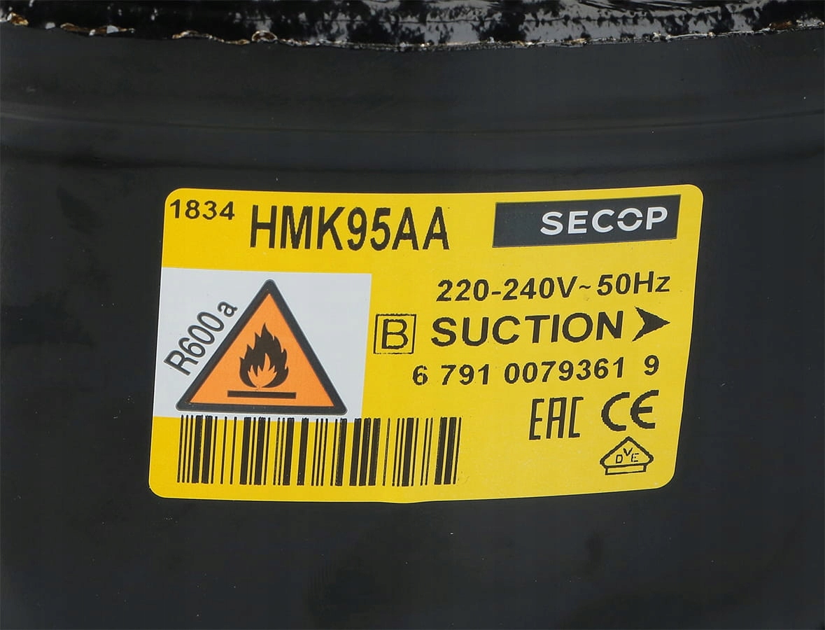 SPRĘŻARKA AGREGAT DO LODÓWKI SIDE BY SIDE HMK95AA R600A SECOP Marka Secop