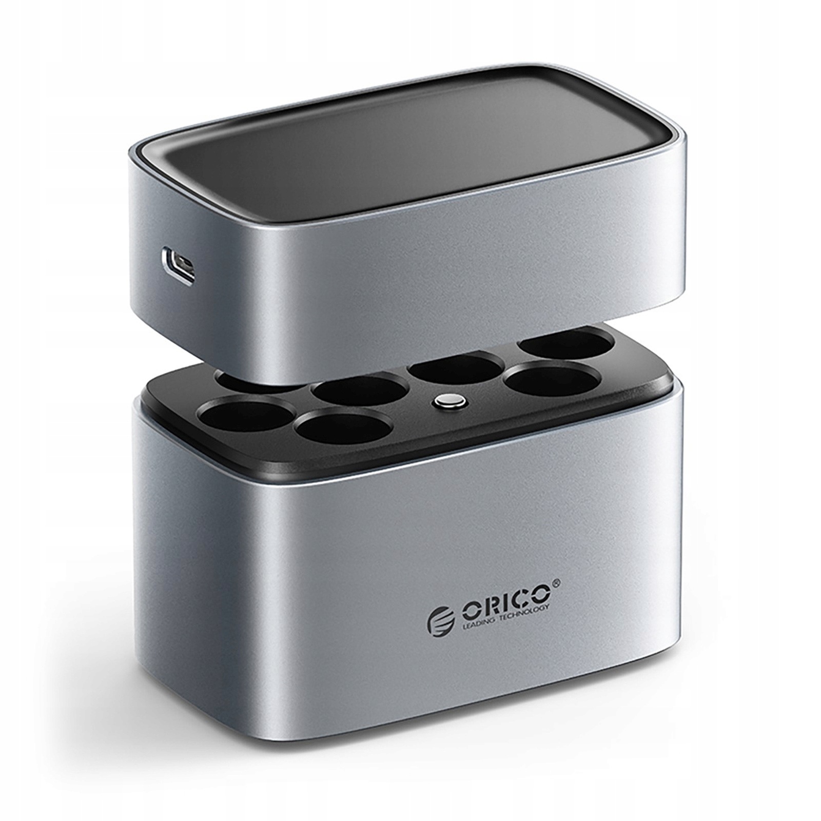 Nabíječka Pro Lithiové Baterie Aa 8 Slotů Usb-c Stříbrná Orico EV8