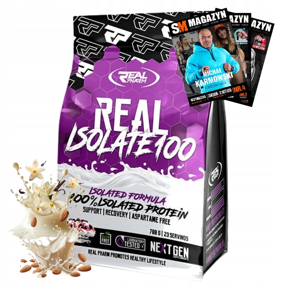 Real Pharm Real Isolate 1800 g Wpi Aminokyseliny Bcaa Leucin Valin Doplněk Stravy