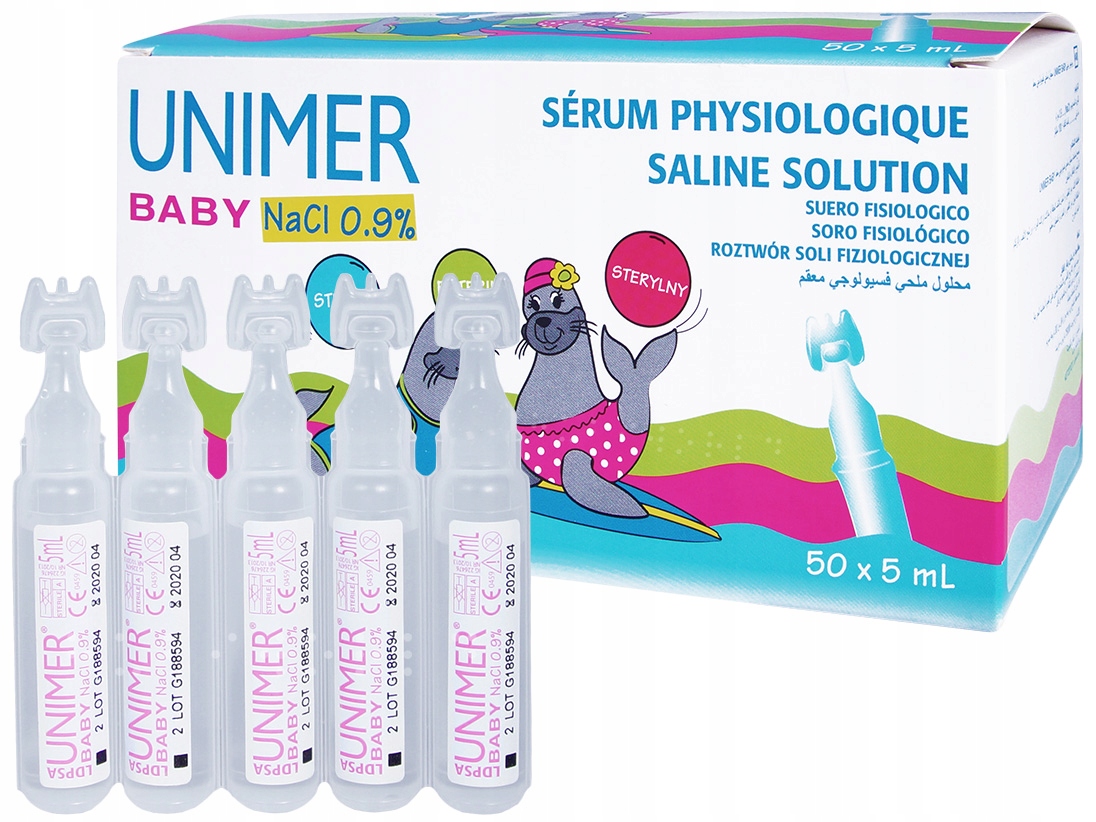 UNIMER BABY физиологический раствор NaCl 0,9% 5 x 5 мл
